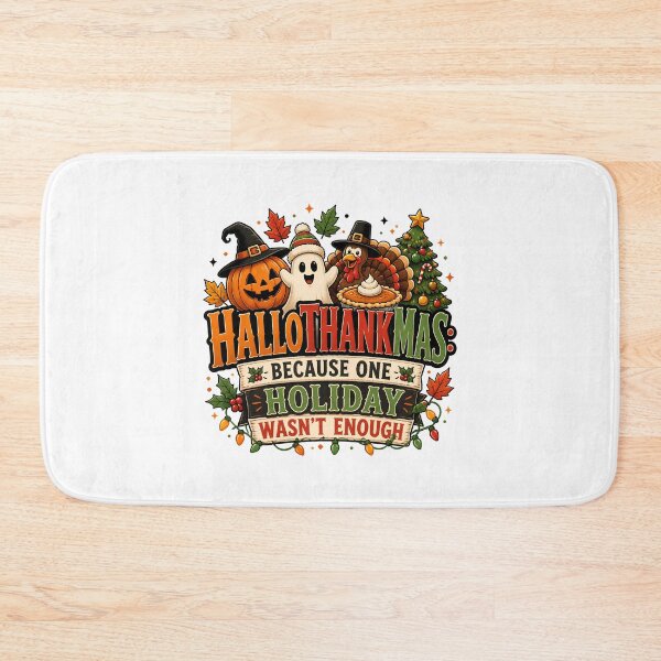 Item preview, Hallothankmas Because One Holiday Wasn't Enough Funny Halloween Thanksgiving Christmas designed and sold by CuteDesignables.