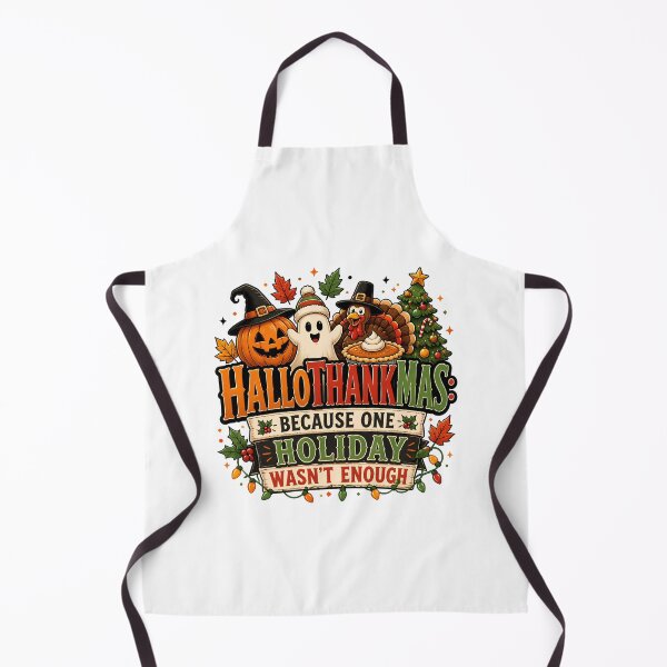 Item preview, Hallothankmas Because One Holiday Wasn't Enough Funny Halloween Thanksgiving Christmas designed and sold by CuteDesignables.