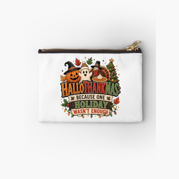 Item preview, Hallothankmas Because One Holiday Wasn't Enough Funny Halloween Thanksgiving Christmas designed and sold by CuteDesignables.
