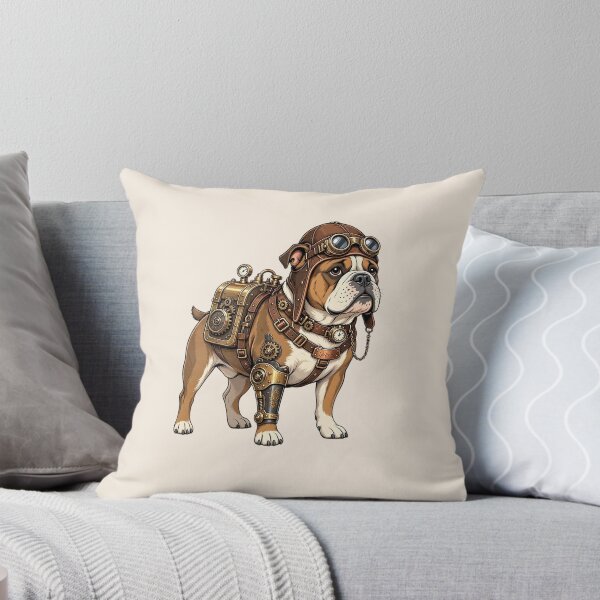 Item preview, Steampunk Dog – Mechanical Dog with Goggles and Gear Backpack designed and sold by SweetLilith.
