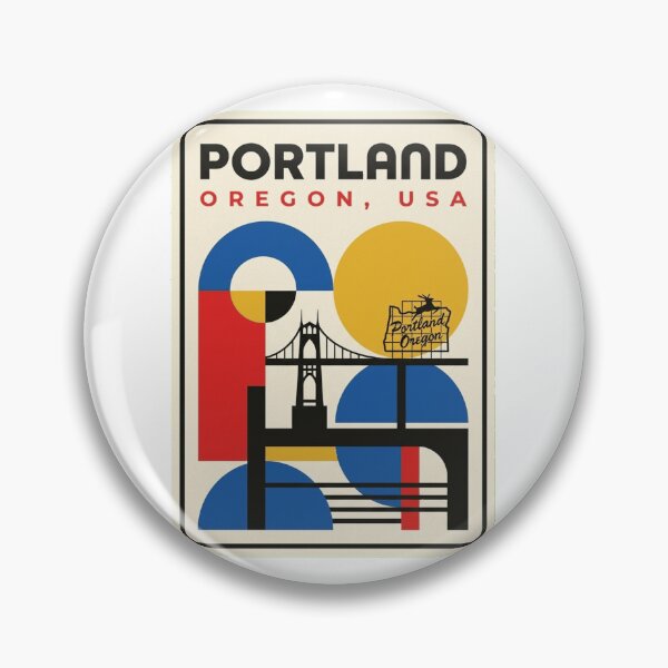 Item preview, Retro Portland Bauhaus Geometric Skyline designed and sold by k3rstman1.