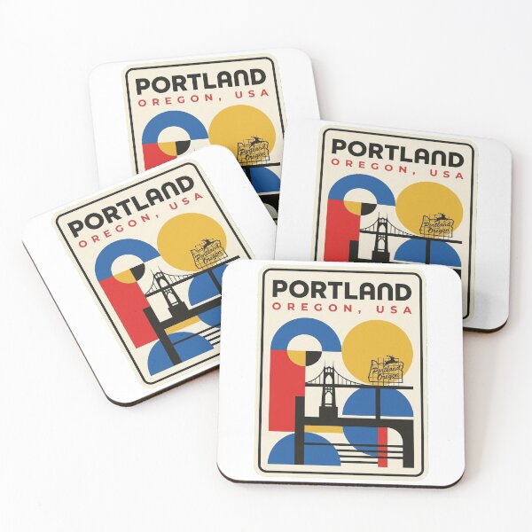 Item preview, Retro Portland Bauhaus Geometric Skyline designed and sold by k3rstman1.