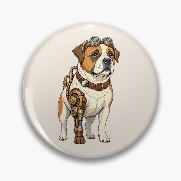 Item preview, Steampunk Dog – Mechanical Dog with Goggles  designed and sold by SweetLilith.