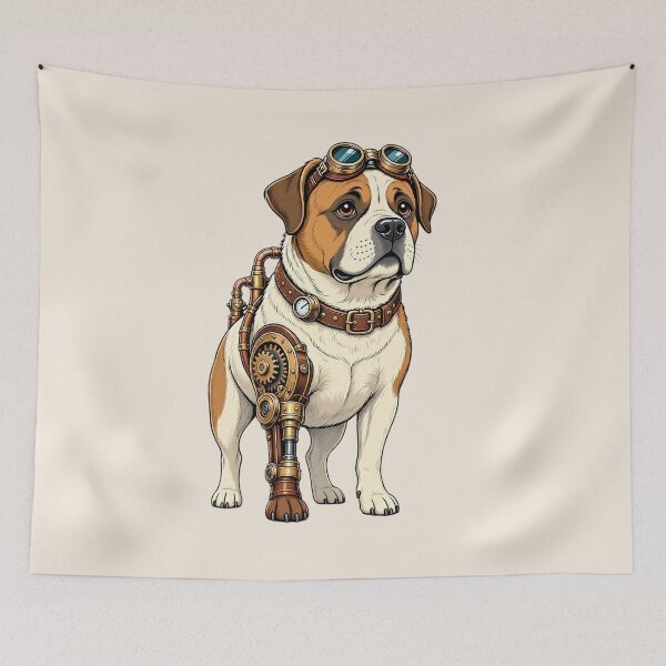 Item preview, Steampunk Dog – Mechanical Dog with Goggles  designed and sold by SweetLilith.