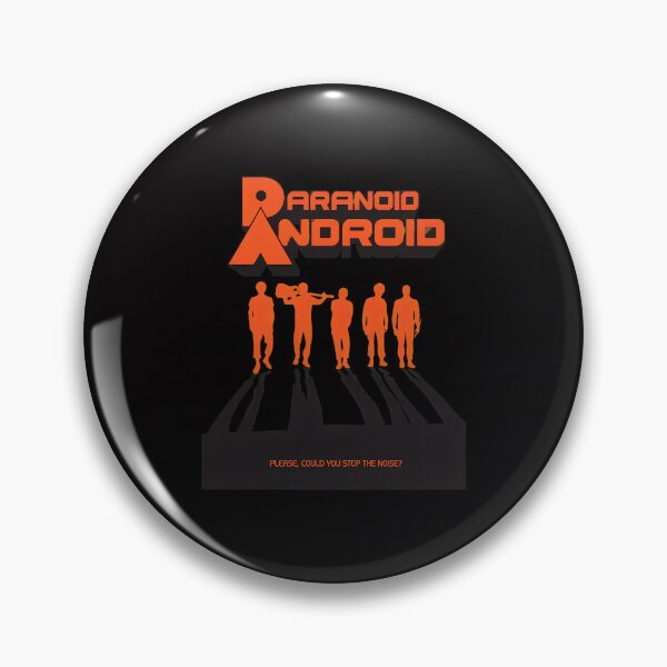 Item preview, Paranoid Android Retro Silhouettes Quote Art designed and sold by ShophiaCrafts.