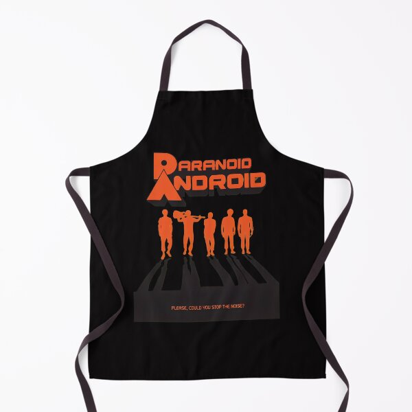 Item preview, Paranoid Android Retro Silhouettes Quote Art designed and sold by ShophiaCrafts.