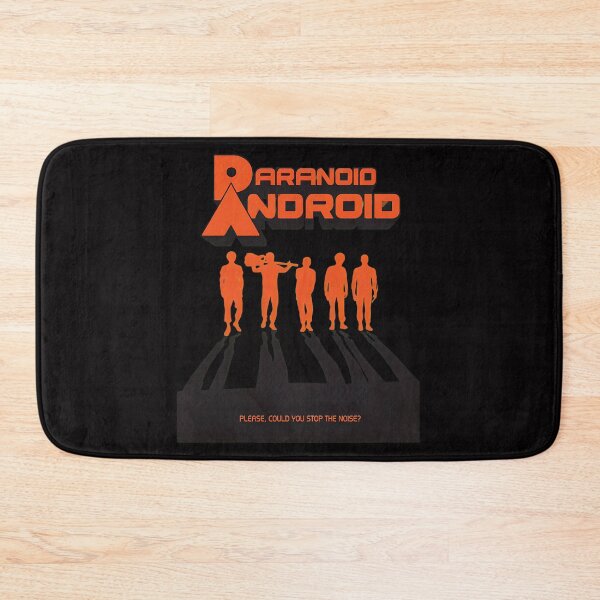 Item preview, Paranoid Android Retro Silhouettes Quote Art designed and sold by ShophiaCrafts.