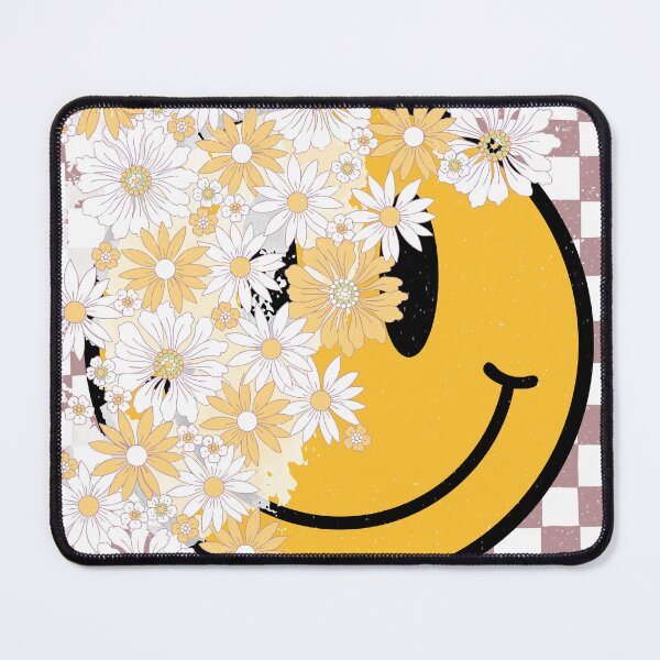 Item preview, Good Vibes Smiling Face: 90s Retro Grunge Floral Happy Face designed and sold by Aritxa.
