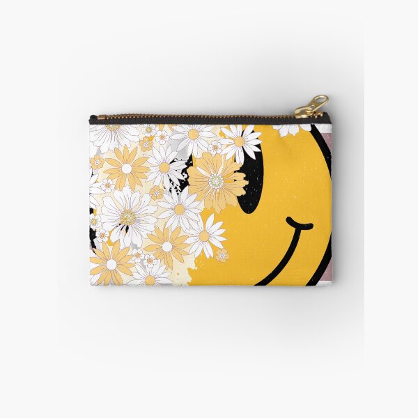 Item preview, Good Vibes Smiling Face: 90s Retro Grunge Floral Happy Face designed and sold by Aritxa.
