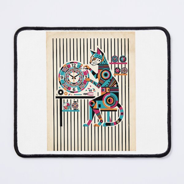 Item preview, Egyptian Mau Mosaic Clockmaker designed and sold by PictoVibe.
