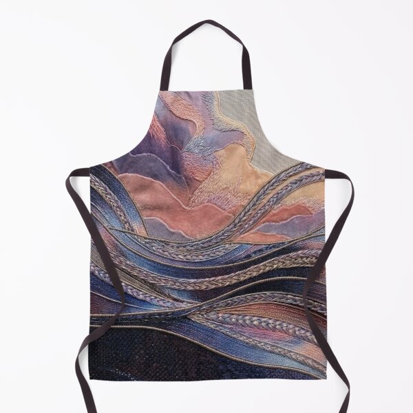 Item preview, Dusk Mountains Textile Art Landscape designed and sold by KingsArtworx 2.