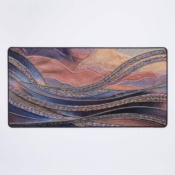 Item preview, Dusk Mountains Textile Art Landscape designed and sold by KingsArtworx 2.