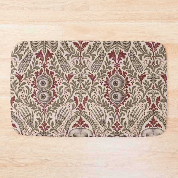 Item preview, Vintage Anatomy Plate Damask Ribcage Bones and Skull | Medical Engraving Repeat designed and sold by StickyGuys.