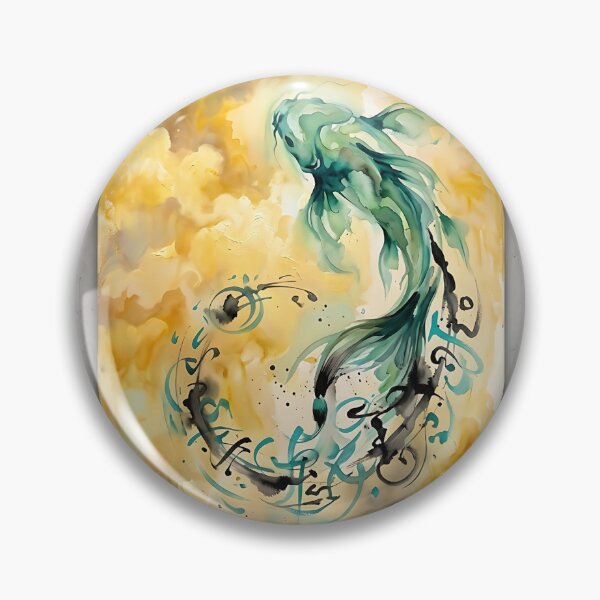 Item preview, Koi Ink Calligrapher designed and sold by PictoVibe.