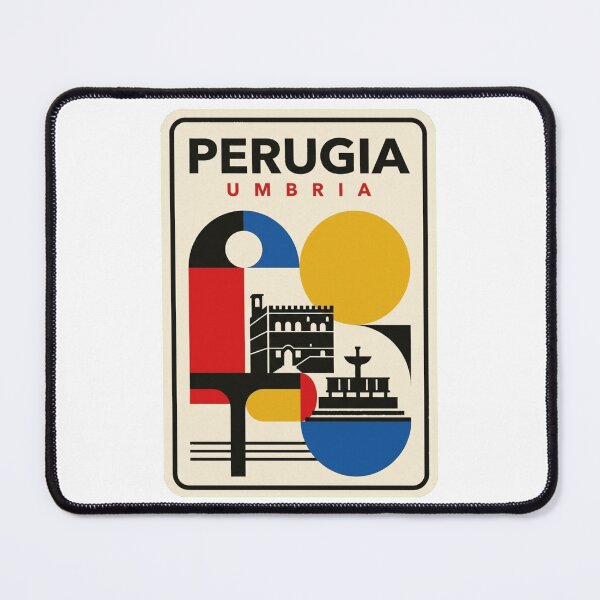 Item preview, Retro Perugia Bauhaus Geometric Skyline designed and sold by k3rstman1.
