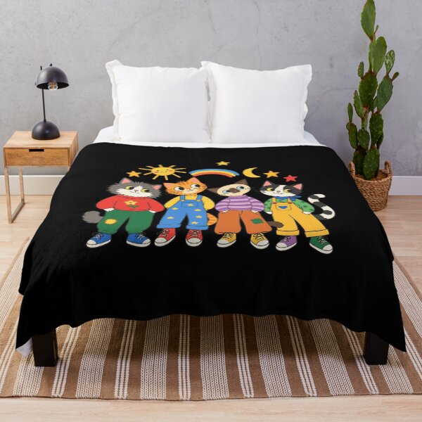 Item preview, Colorful Cat Friends Under the Rainbow, Cute Cartoon Cat Group designed and sold by Krasnovaovaova.