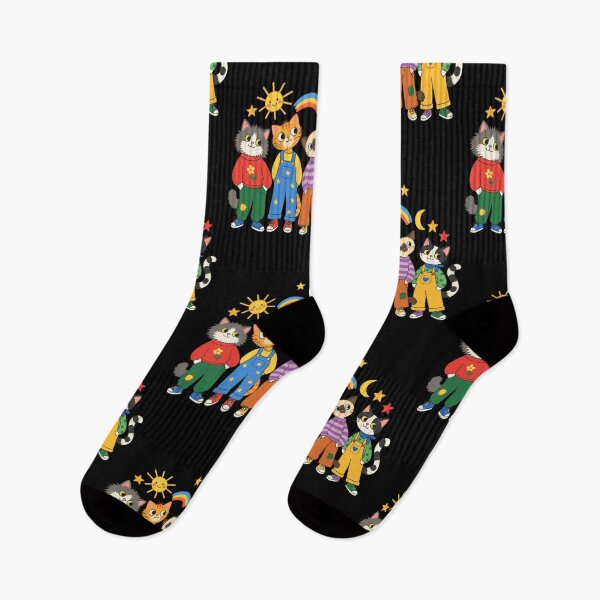 Item preview, Colorful Cat Friends Under the Rainbow, Cute Cartoon Cat Group designed and sold by Krasnovaovaova.
