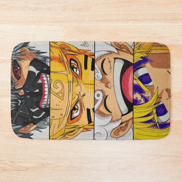 Item preview, Kaneki, Naruto, Luffy and Meliodas (FAN ART) designed and sold by Amanda-Drawing.