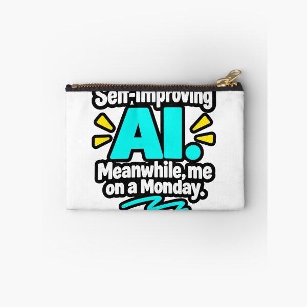 Item preview, Self Improving AI Meanwhile Me On A Monday Funny Quote Design designed and sold by Kenzie & Co.