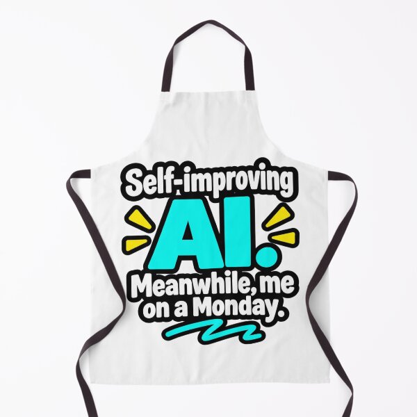 Item preview, Self Improving AI Meanwhile Me On A Monday Funny Quote Design designed and sold by Kenzie & Co.