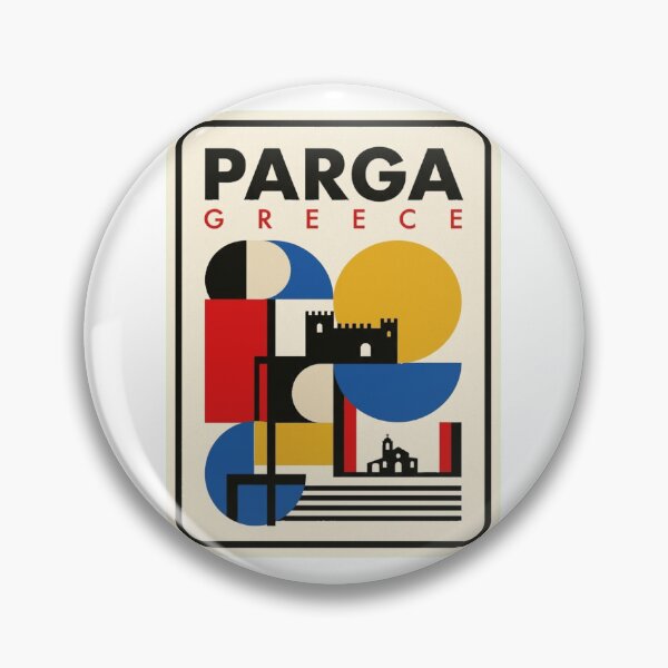 Item preview, Retro Parga Bauhaus Geometric Skyline designed and sold by k3rstman1.