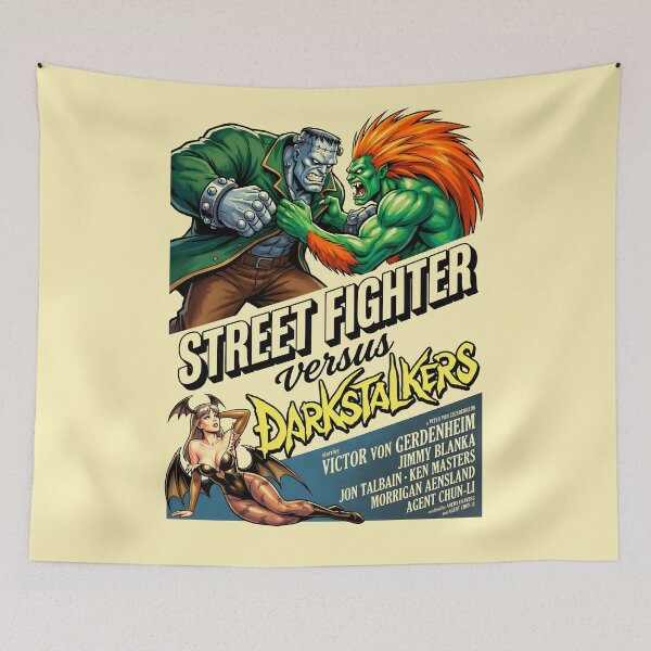 Item preview, Street Fighter vs Darkstalkers – Retro Boxing Poster Graphic Tee designed and sold by MikeMoreArt.