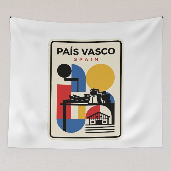 Item preview, Retro País Vasco Bauhaus Geometric Skyline designed and sold by k3rstman1.