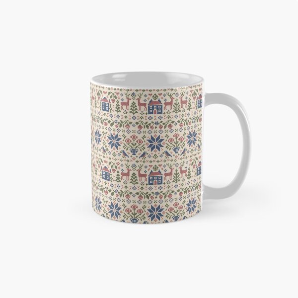 Item preview, Cross Stitch Sampler Repeat Folk Motifs and Stitch Bands | Embroidery Print designed and sold by StickyGuys.