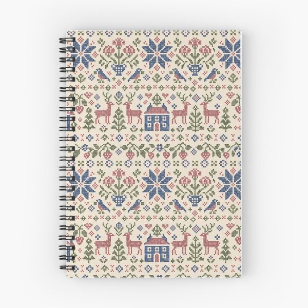 Item preview, Cross Stitch Sampler Repeat Folk Motifs and Stitch Bands | Embroidery Print designed and sold by StickyGuys.