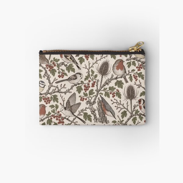 Item preview, Garden Bird Toile Robins Wrens and Goldfinches | Ornithology Repeat Print designed and sold by StickyGuys.