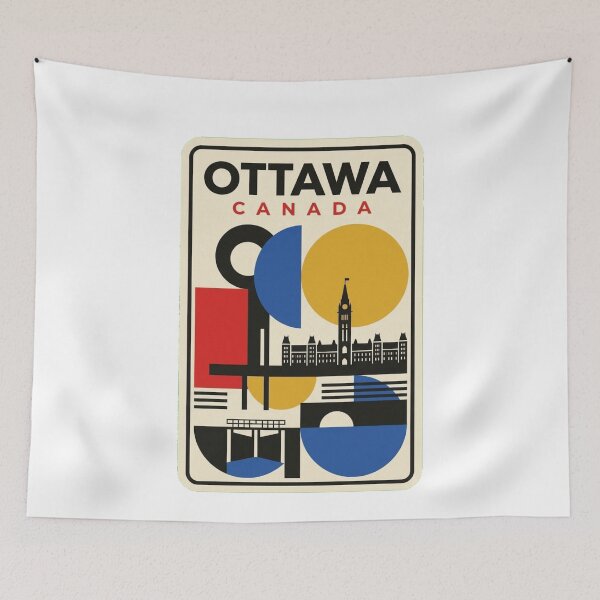 Item preview, Retro Ottawa Bauhaus Geometric Skyline designed and sold by k3rstman1.