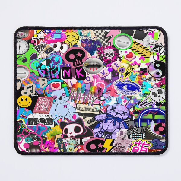 Item preview, Y2K Scenecore Retro Stickerbomb Collage designed and sold by Side By Side Studio.