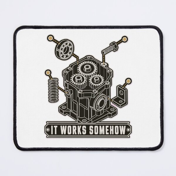 Item preview, It Works Somehow Exploded Gearbox Schematic | Engineering Humor Patent Design designed and sold by StickyGuys.