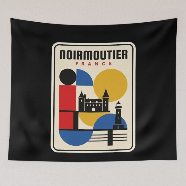 Item preview, Retro Noirmoutier Bauhaus Geometric Skyline designed and sold by k3rstman1.