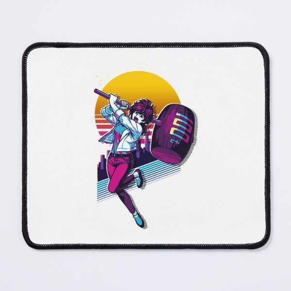 Item preview, Retro Synthwave Action Girl Giant Mallet Hammer Poster designed and sold by TysonLessard.