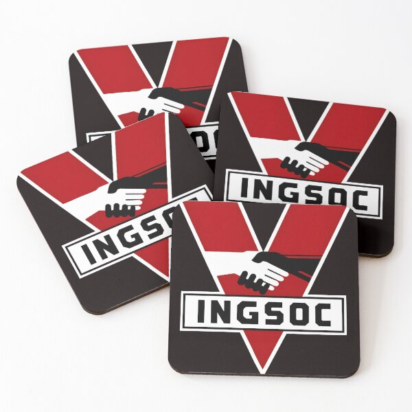 Item preview, INGSOC Handshake Unity Red White Black Symbol designed and sold by findOutDraw.