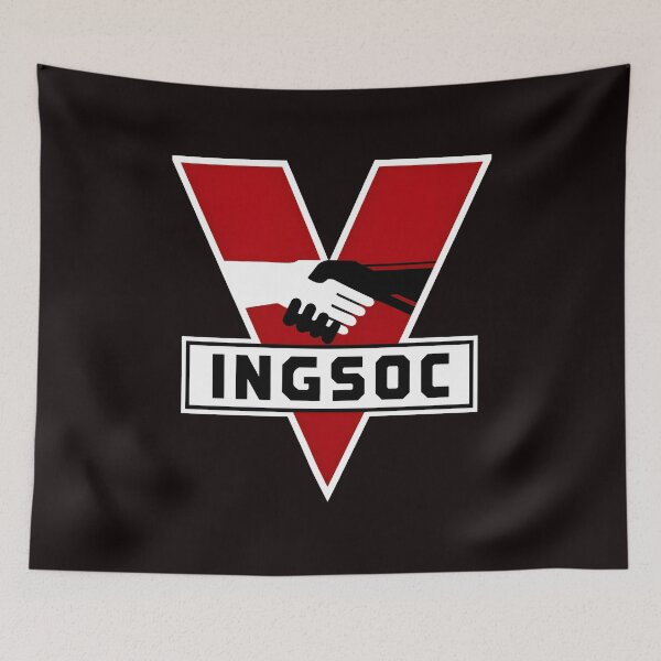 Item preview, INGSOC Handshake Unity Red White Black Symbol designed and sold by findOutDraw.