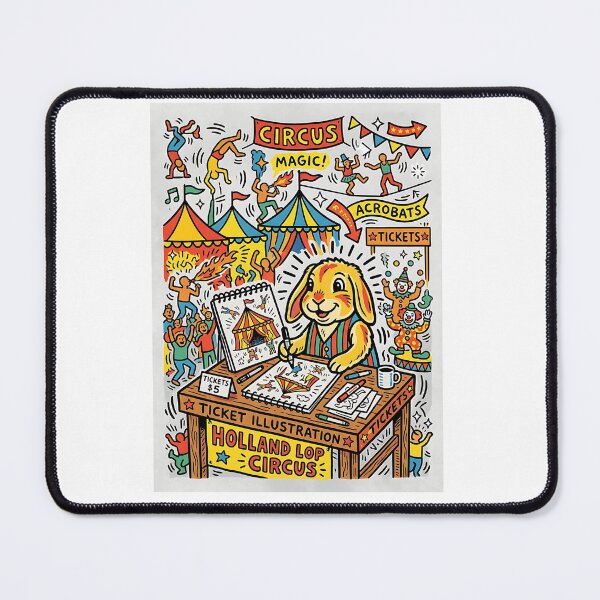 Item preview, Holland Lop Circus Illustrator designed and sold by PictoVibe.