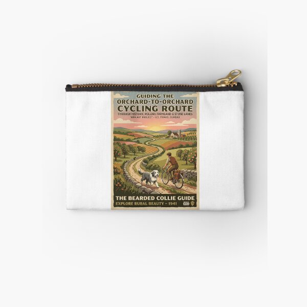 Item preview, Bearded Collie Orchard Cyclist designed and sold by PictoVibe.