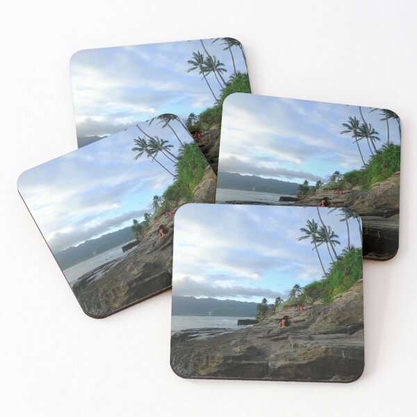 Item preview, Layered Shoreline Oahu's Coastal Rock Ledge designed and sold by Shellush.