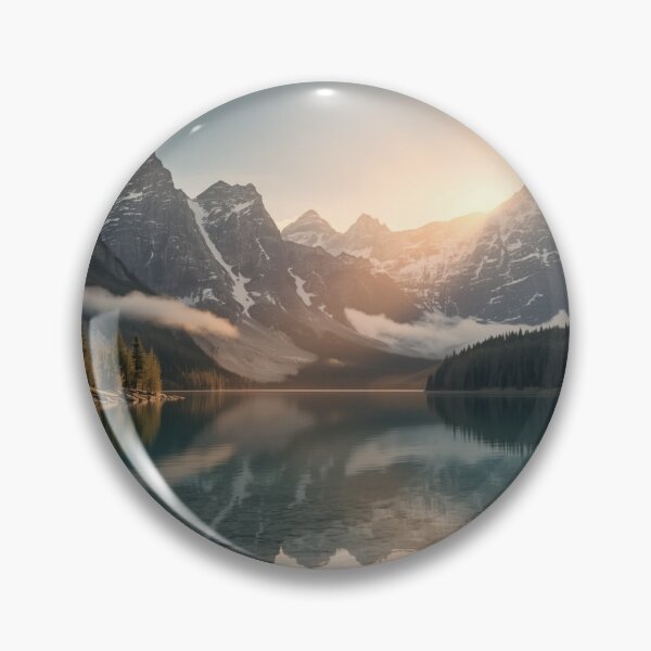 Item preview, Golden Dawn Reflections on a Serene Mountain Lake designed and sold by PrintWavePro.