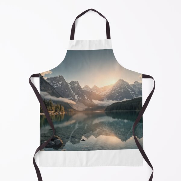 Item preview, Golden Dawn Reflections on a Serene Mountain Lake designed and sold by PrintWavePro.