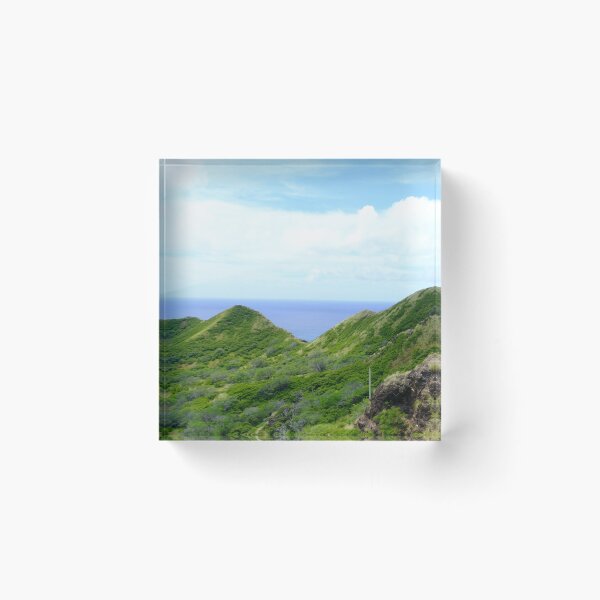 Item preview, Green Ridgeline to the Sea Oahu Crater Trail View designed and sold by Shellush.