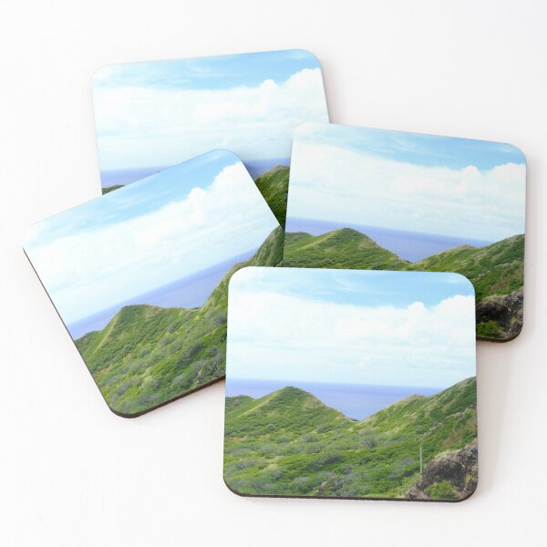 Item preview, Green Ridgeline to the Sea Oahu Crater Trail View designed and sold by Shellush.