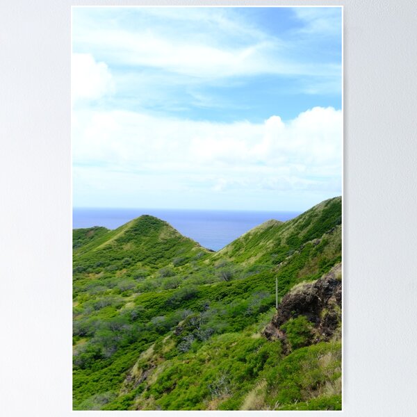 Item preview, Green Ridgeline to the Sea Oahu Crater Trail View designed and sold by Shellush.