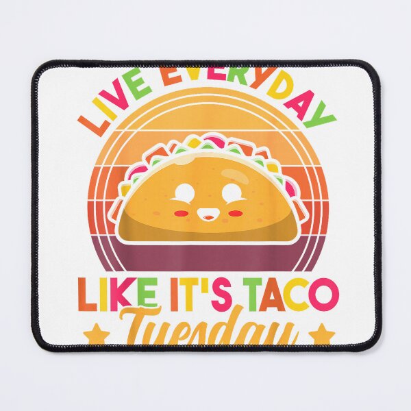 Item preview, Live Everyday Like It's Taco Tuesday Retro Funny Taco Lover T-Shirt designed and sold by MaLhari-Market.