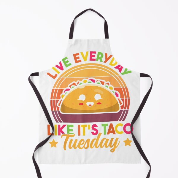 Item preview, Live Everyday Like It's Taco Tuesday Retro Funny Taco Lover T-Shirt designed and sold by MaLhari-Market.