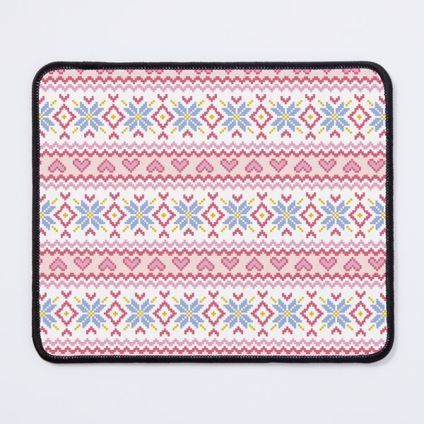 Item preview, pink heart and blue flower seamless pattern designed and sold by PloyzaSalapao.