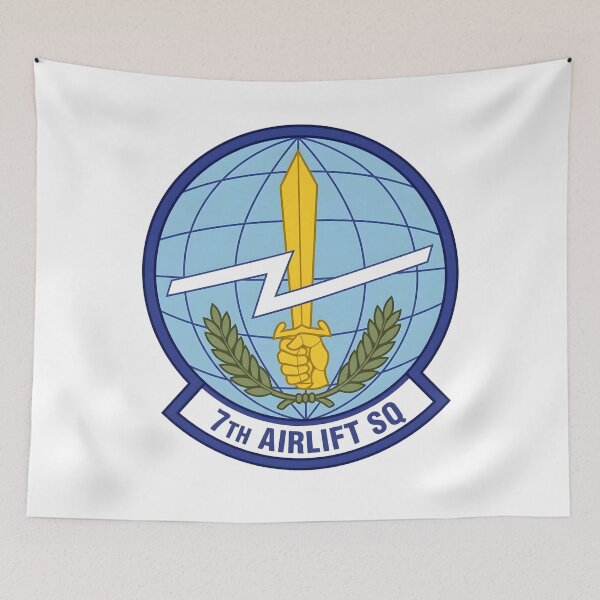 Item preview, USAF 7th Airlift Squadron (7th AS) Emblem Patch designed and sold by CharlieDesings.