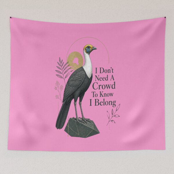 Item preview, White-necked Rockfowl - I Don't Need A Crowd To Know I Belong designed and sold by Max Store.